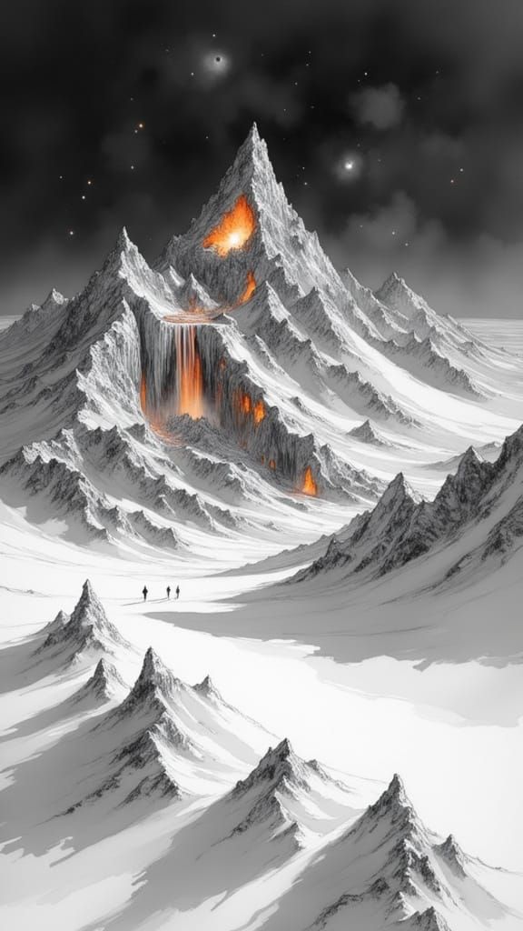 Surreal Landscape of Clashing Elements