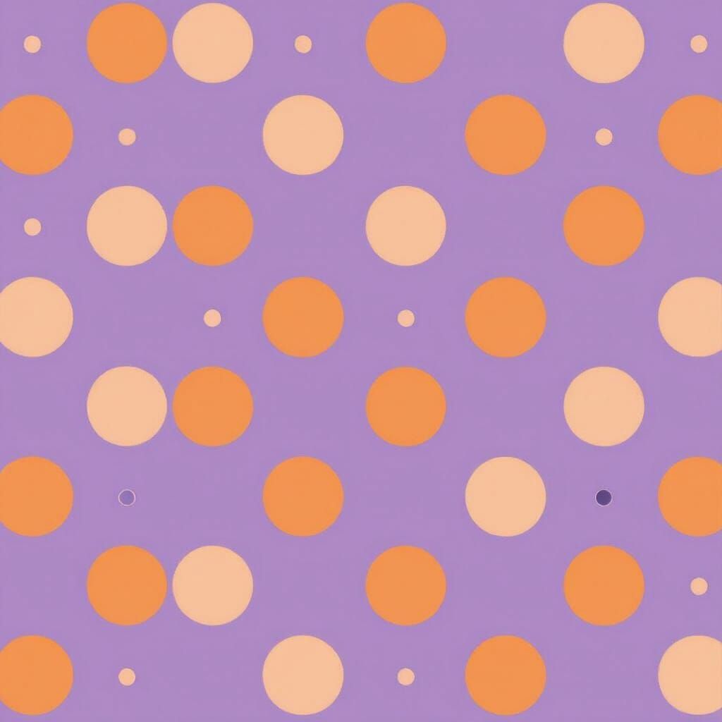 Pastel Polka Dots on Purple: Whimsical Seamless Background