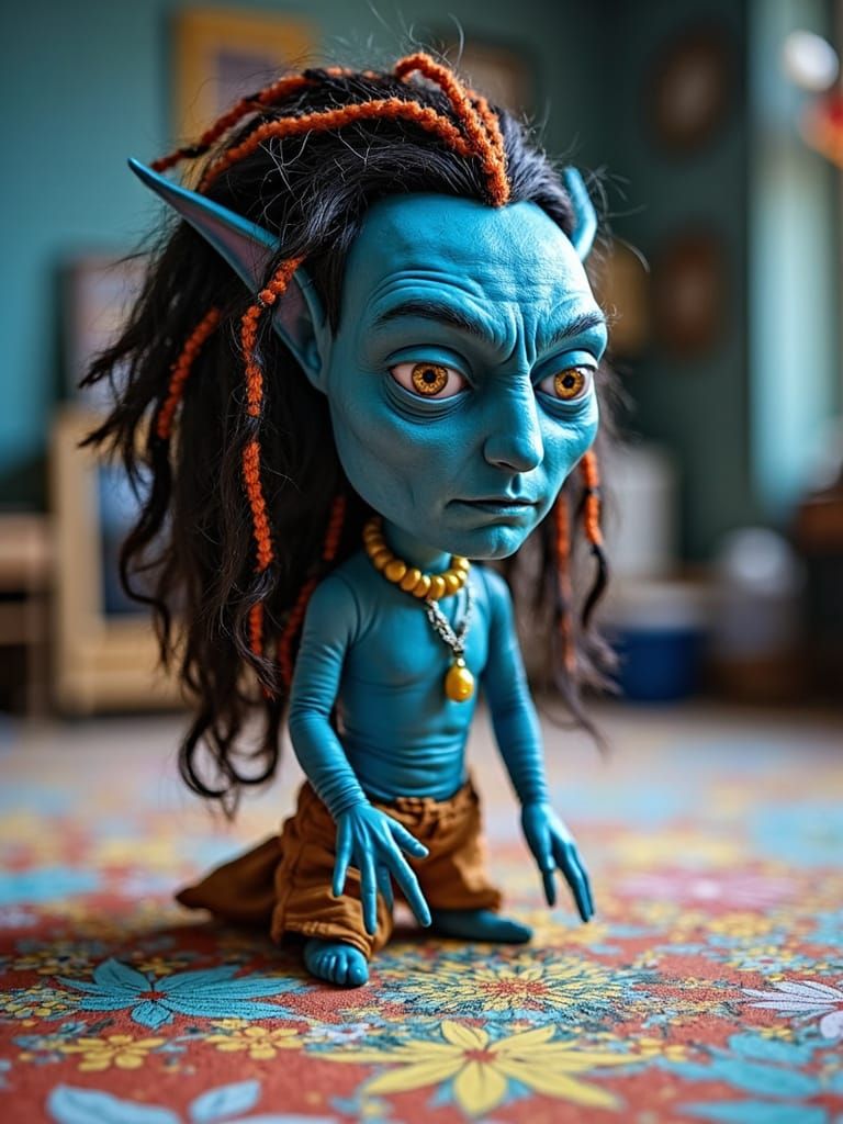 Cyberpunk Hologram Woman Creates Art in a Virtual World