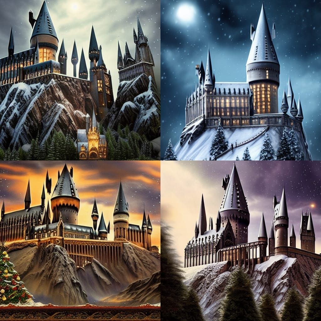 Christmas at Hogwarts: Epic Digital Matte Painting