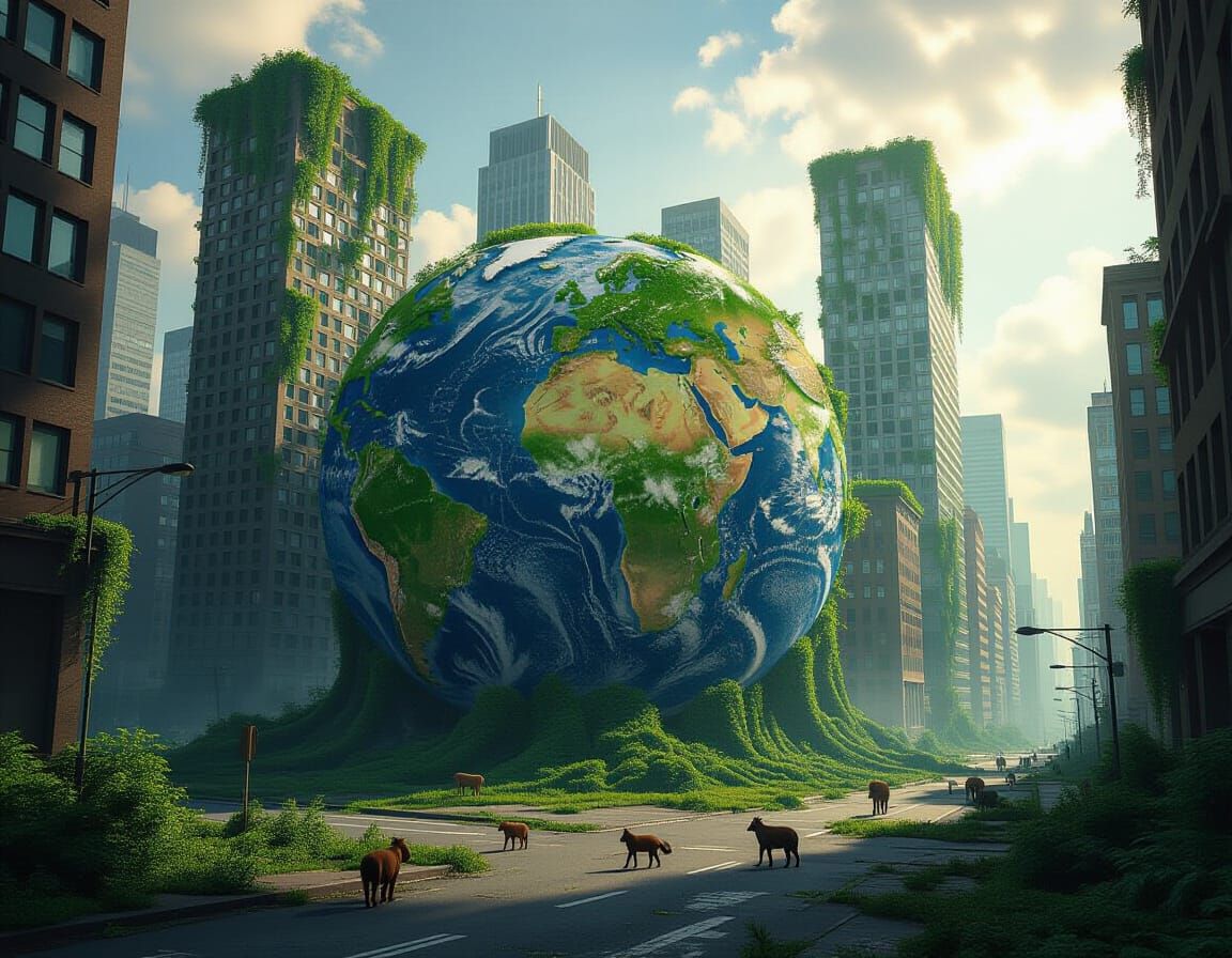 Verdant Earth Reclaimed by Nature After Humanity