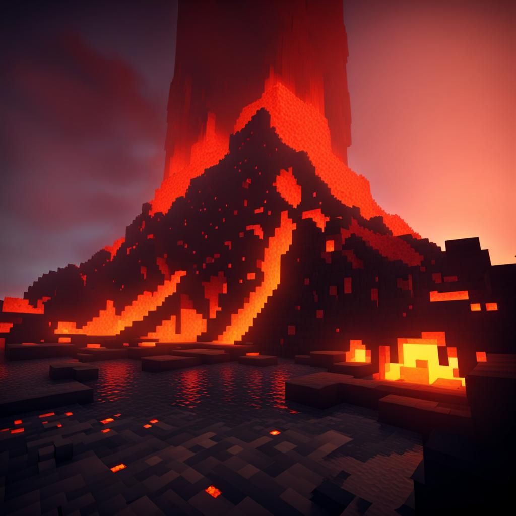 Cinematic Minecraft Volcano Eruption