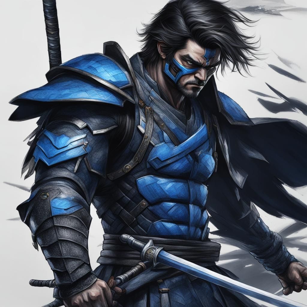 Samurai Nightwing: Hyper Realistic Warrior