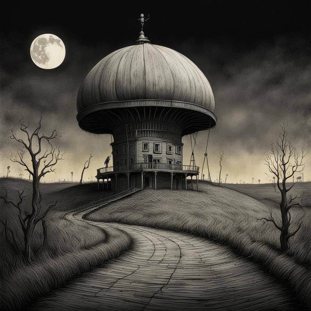 Stubborn Character in Dark Fantasy Style