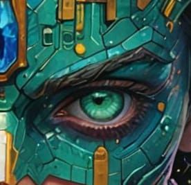Hyperrealistic Detailed Face in Splash Art Style