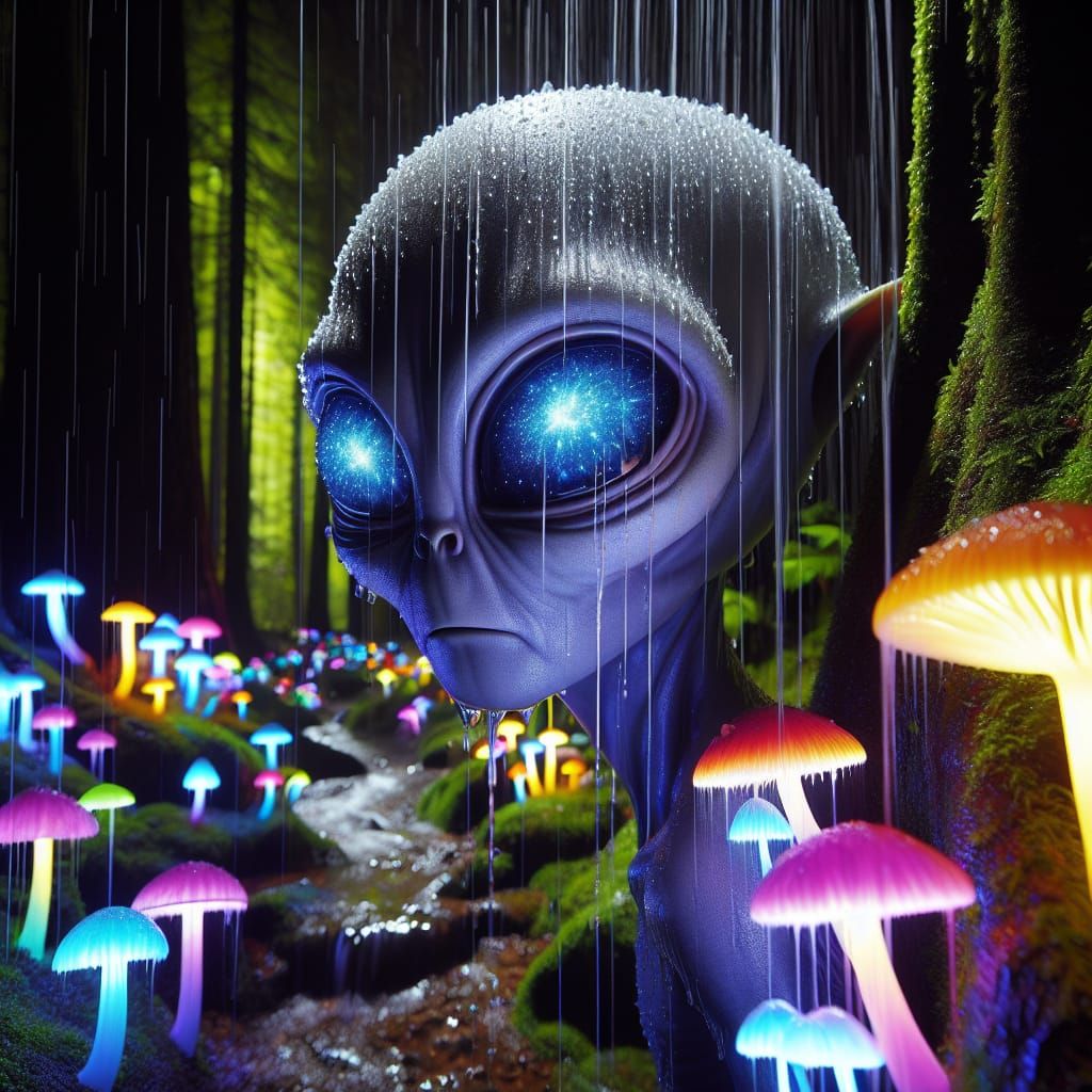 Alien in the forest