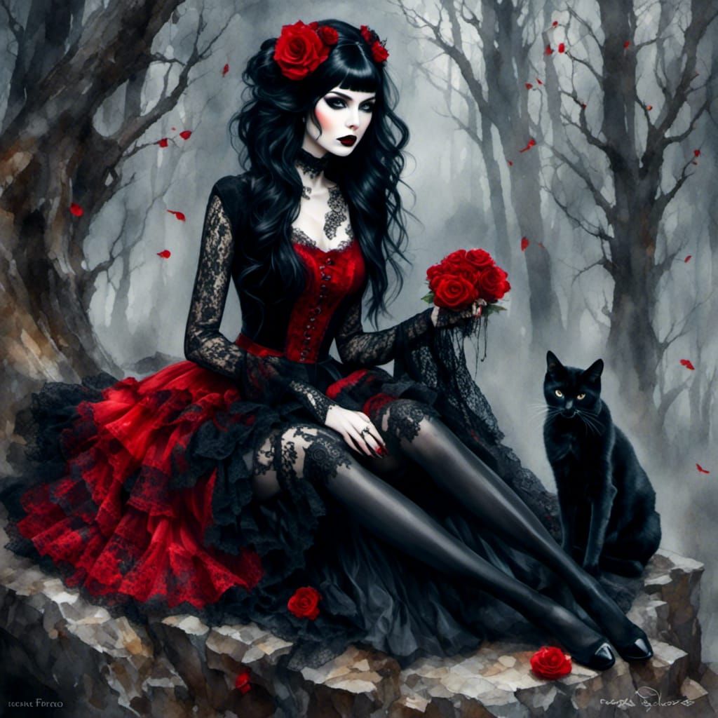 <lora:NicePainting:1.0> <lora:GothicStyle:1.0>