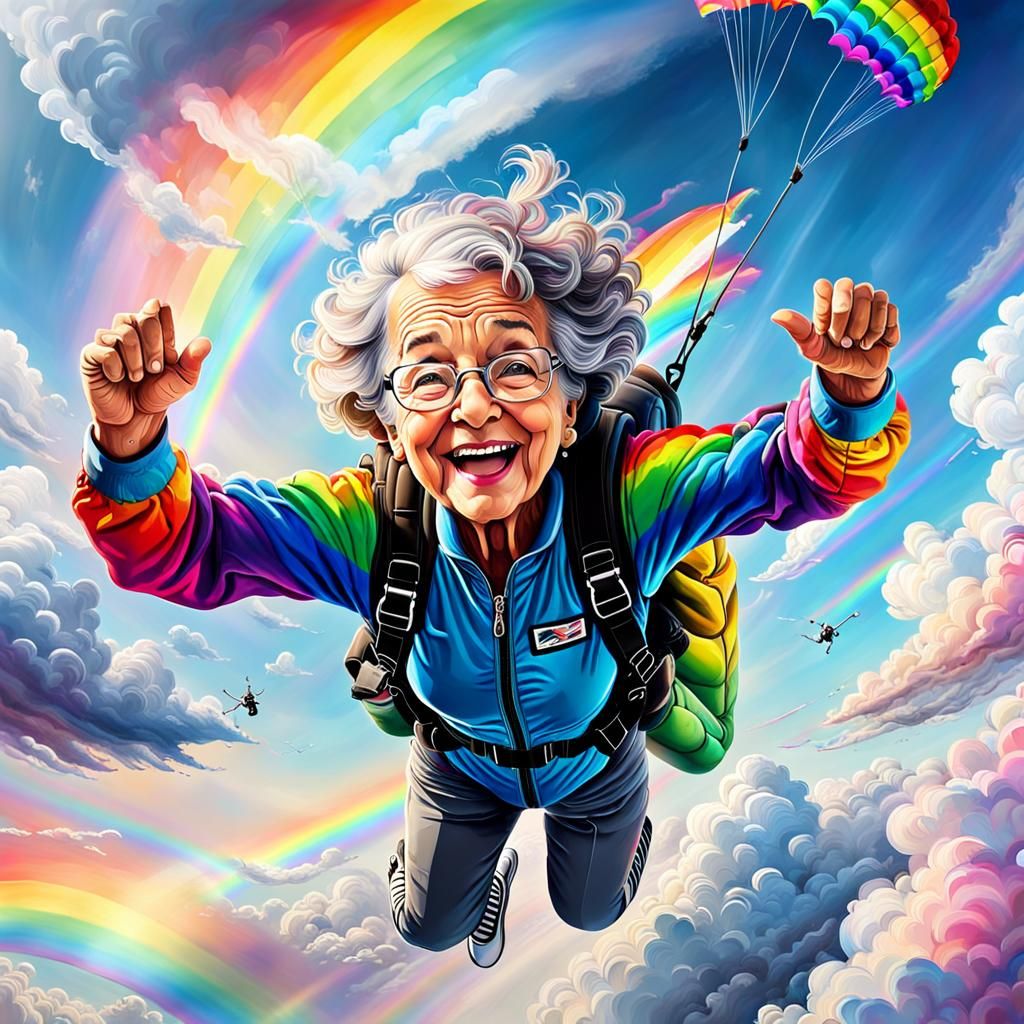 Skydiving Granny!