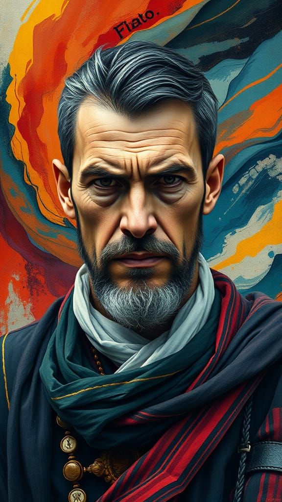 Romanian Man in Traditional Attire Confronts the Wind