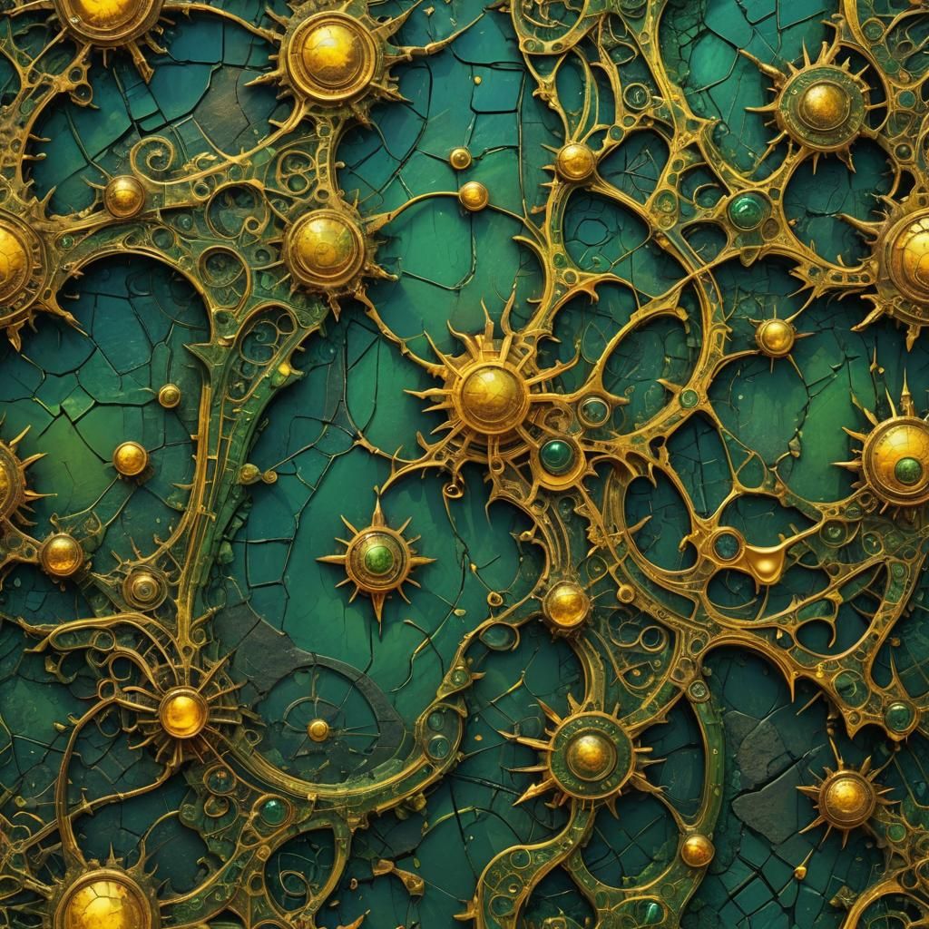 Ancient Wall with Abstract Shabby Patterns