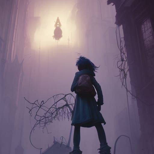 Lost Coraline: Dark Fantasy Art in 8K