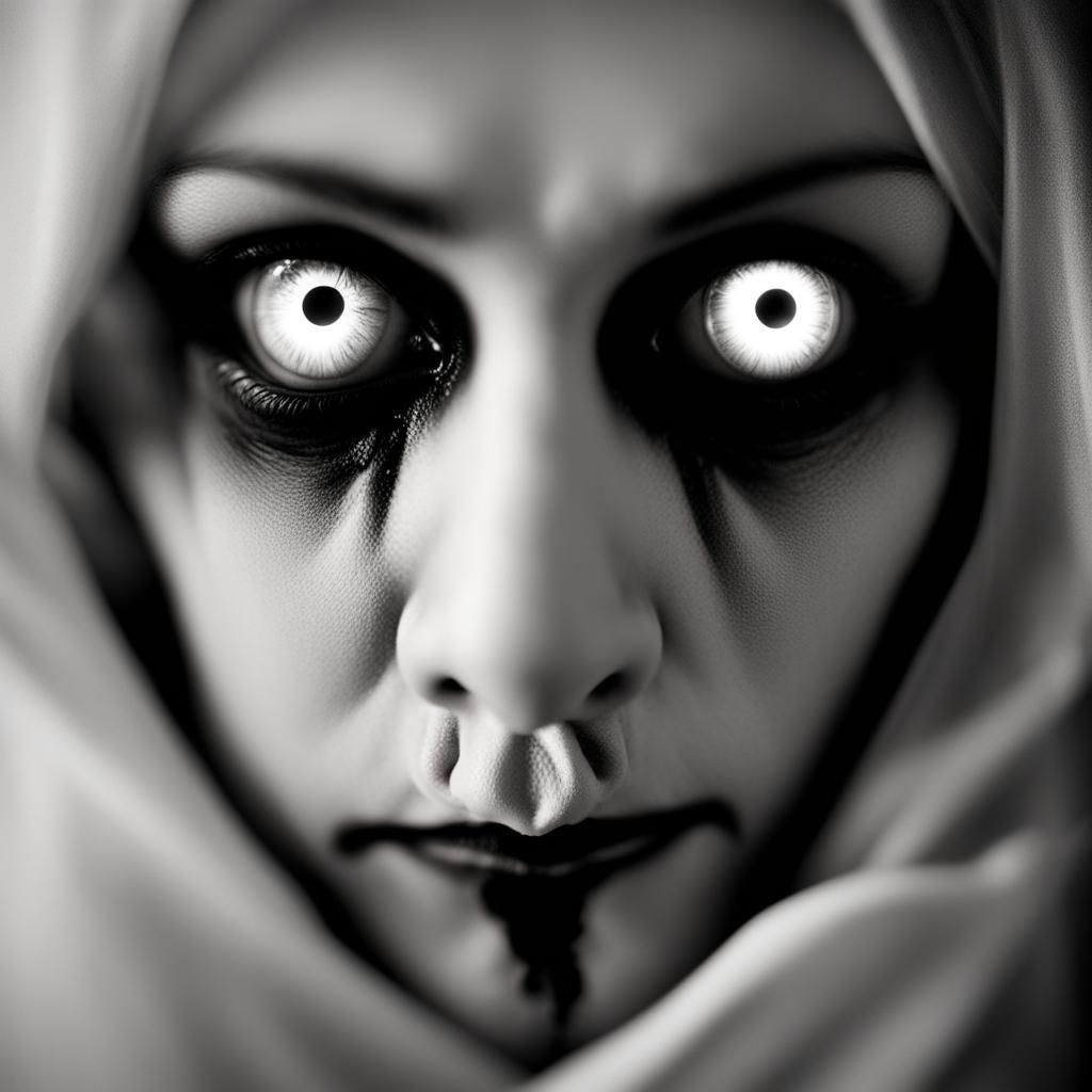 Eerie Ghost Eyes: Haunting Halloween Horror