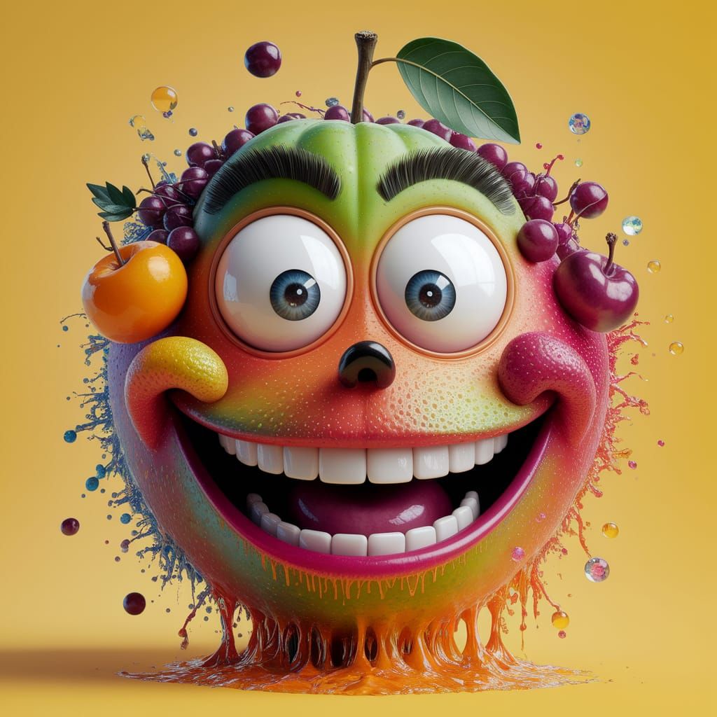 Vibrant Fruit Fantasy in Splendid Color