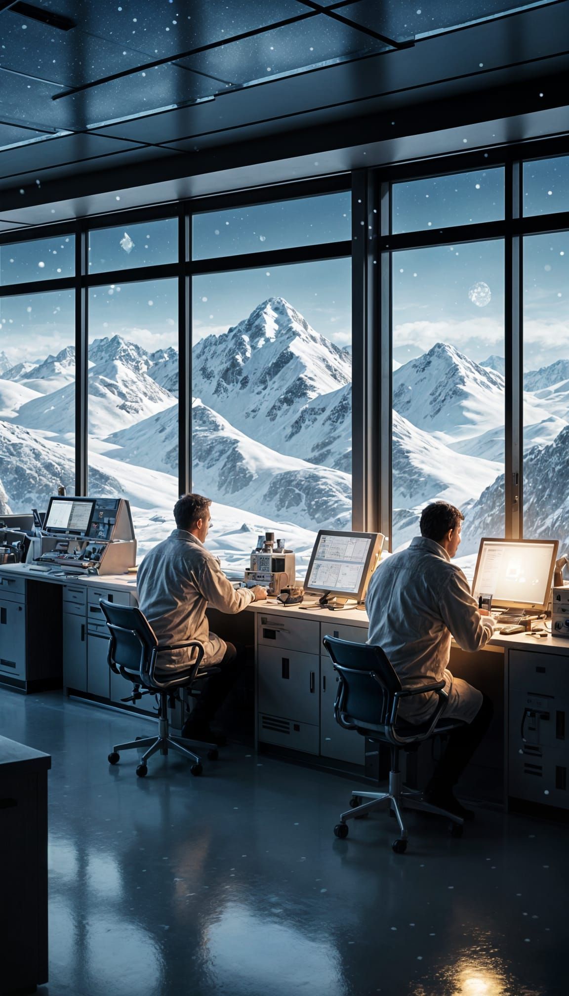 Winter Landscape Prepared for Scientific Study