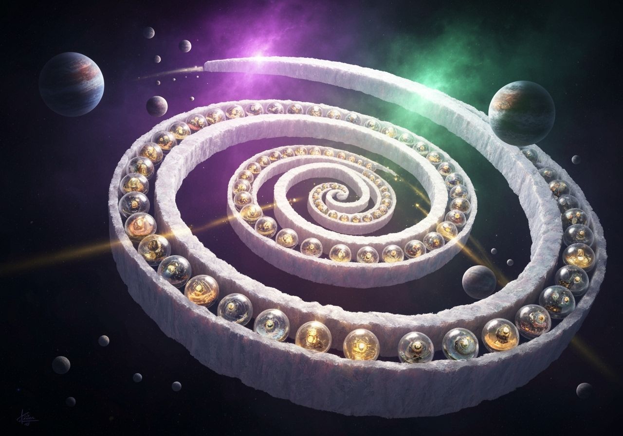 Colossal Opalescent Spiral in Deep Space