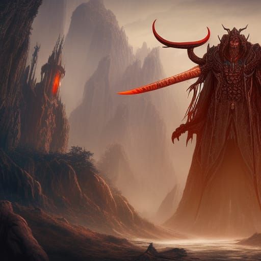 Detailed Matte Painting of Asmodeus in Fantasy Art