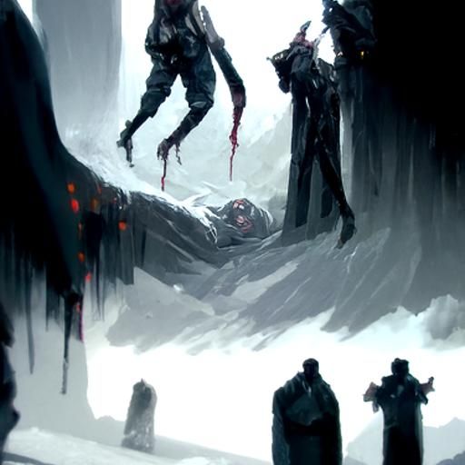 Sinister Pile of Bodies in Fantasy Style