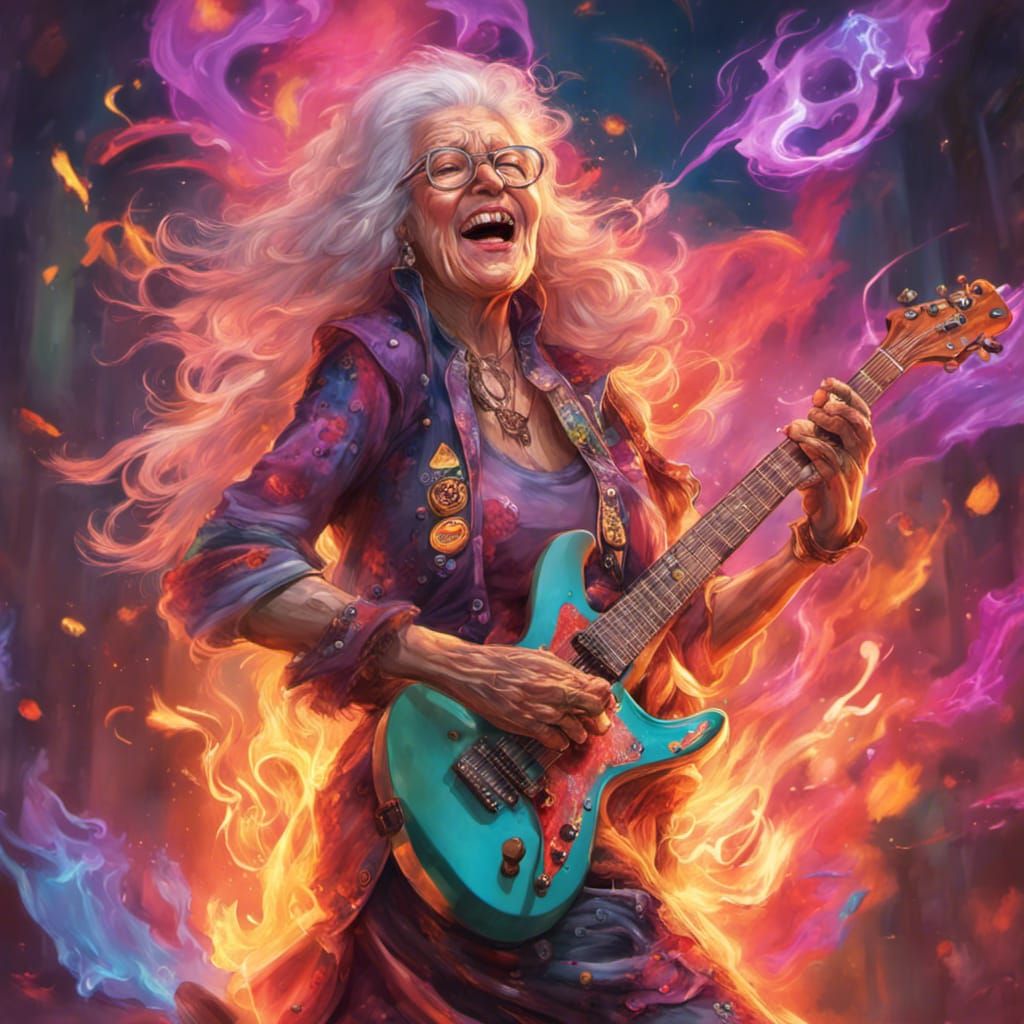 Magical Neon Grandma Bard Manifesting Cookies