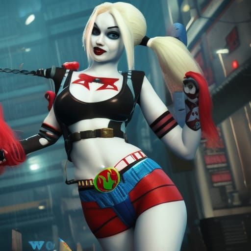 Harley Quinn in Gotham Knights Game Style