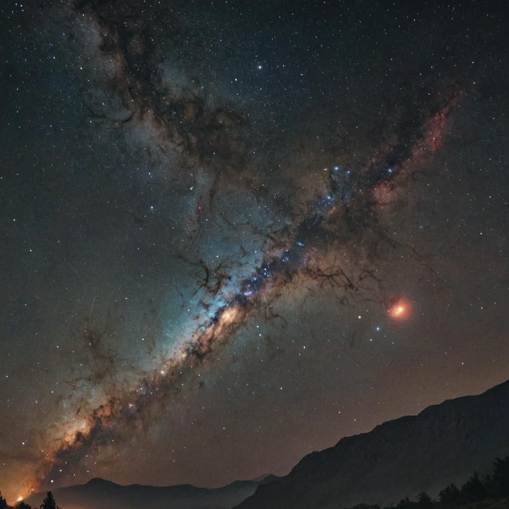 Serene Galactic Landscape in Cinematic Style