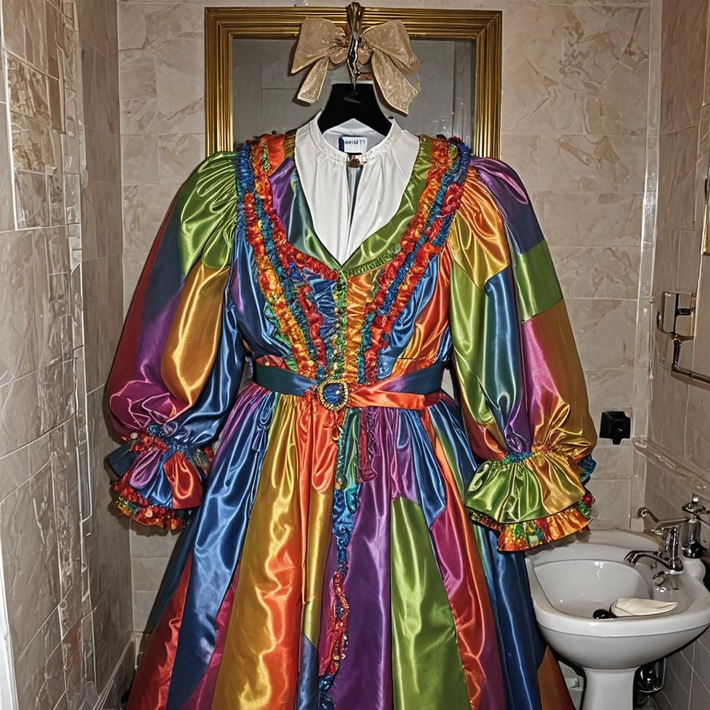 Bathroom Shower Bath Handbasin Toilet WC BBW Obese Femme Sis...