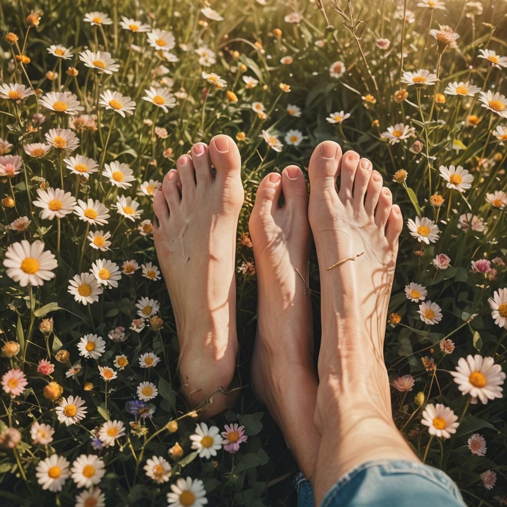 Surreal Macro Photo: Feet with Too Many Toes
