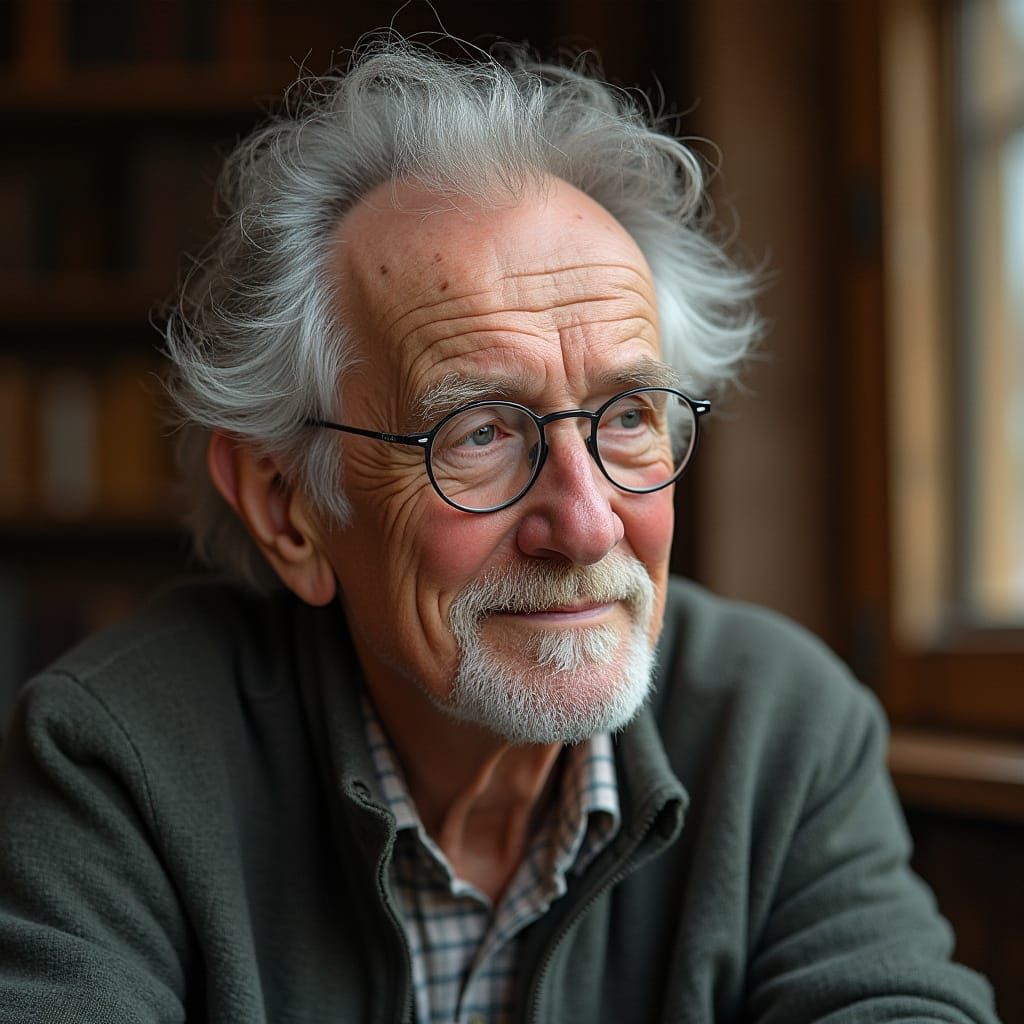 Weathered Norwegian Gentleman in Rustic Surroundings