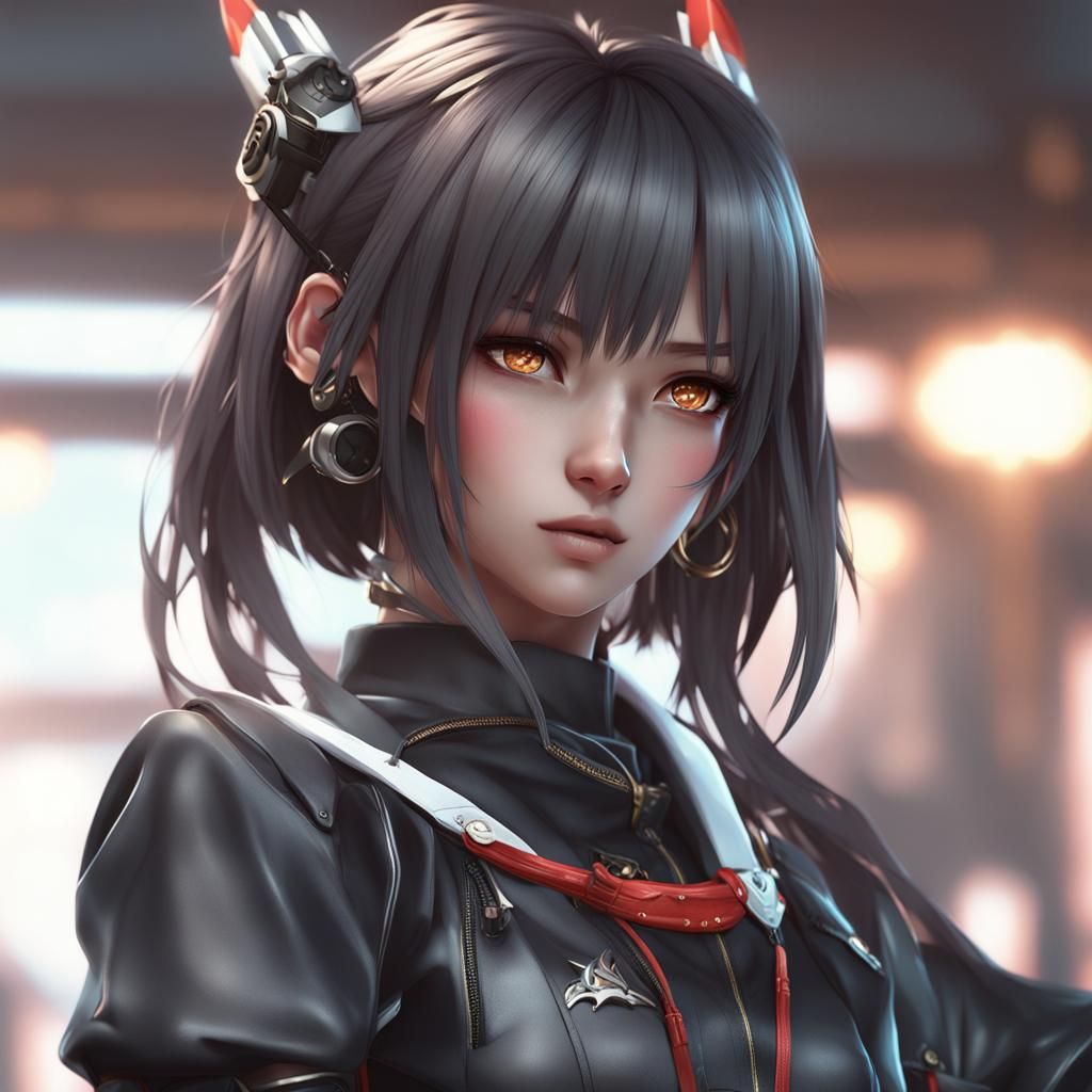 Anime Style 3D Rendering of a Beautiful Woman