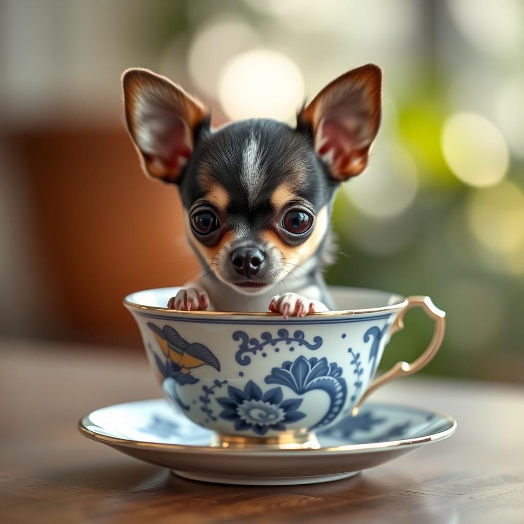 Chihuahua Puppy in Teacup: Professional Pet Photography