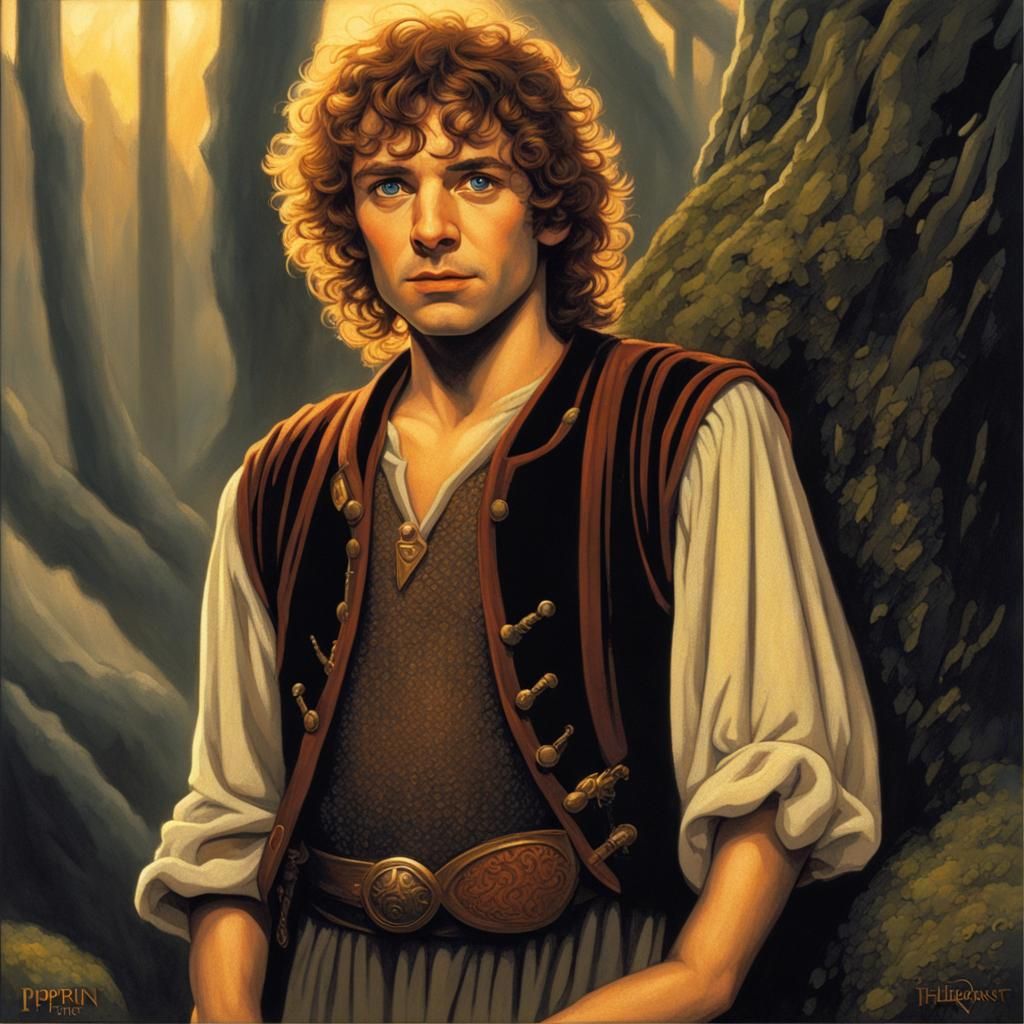 Pippin from Lord of the Rings, Hildebrandt Style