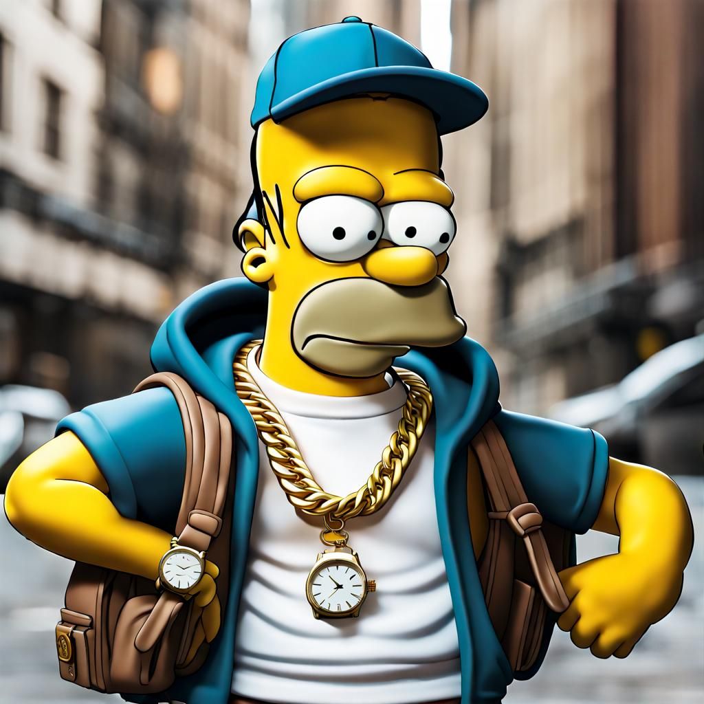3D Photorealistic Homer Simpson Bobblehead with Accessories