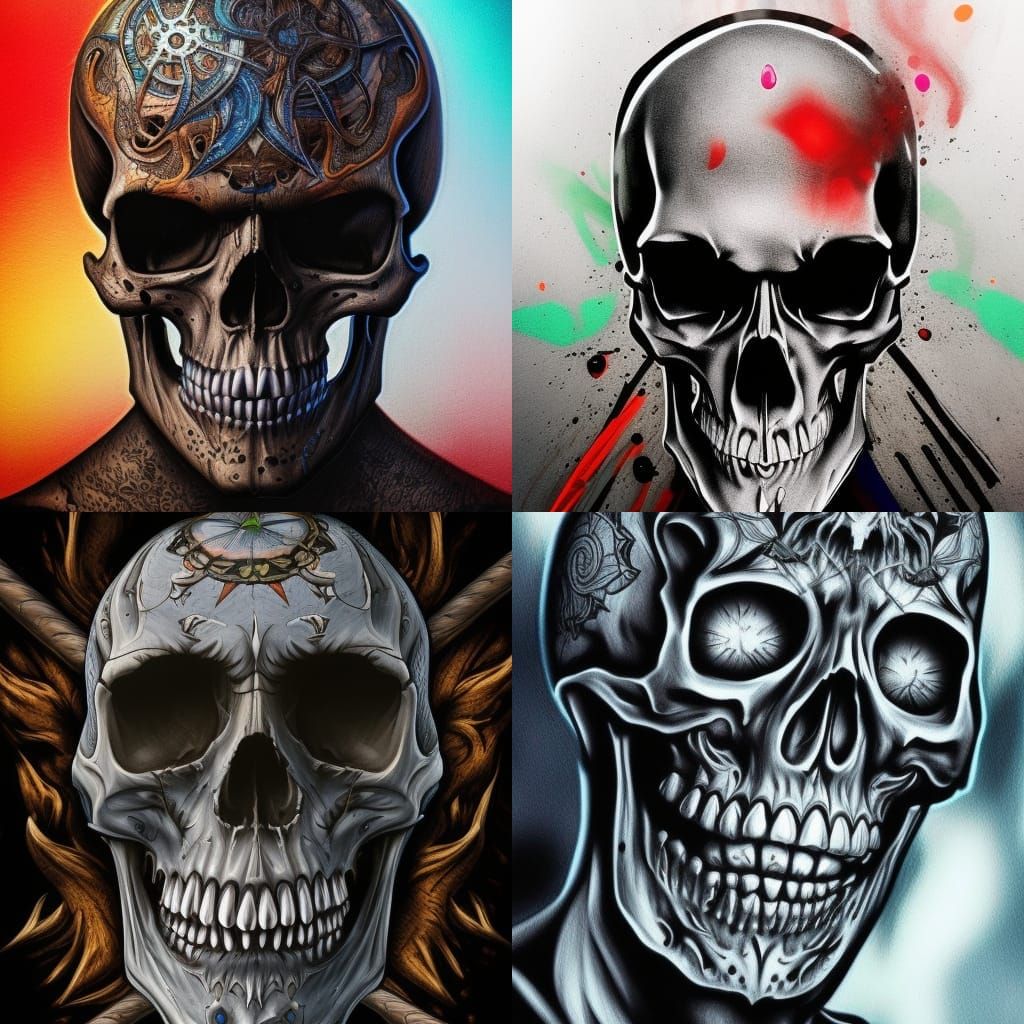 Hyperrealistic Skull with Dramatic Lighting