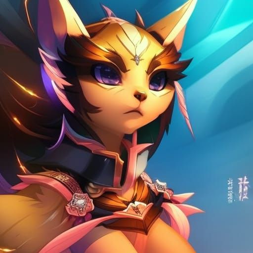 Anthropomorphic Vixen Fursona Digital Illustration