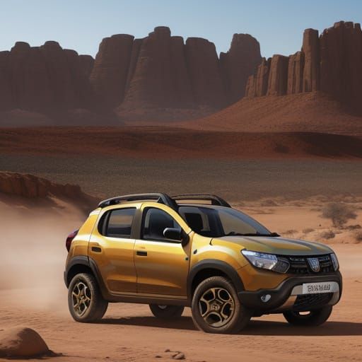 Dacia Stepway Desert Adventure Digital Painting