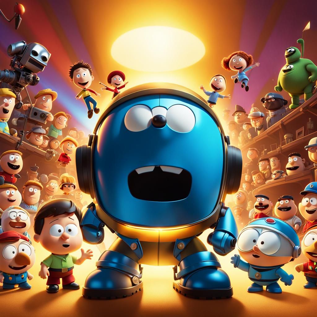 Pixar-Style Family Guy Teamwork Banner in 8K