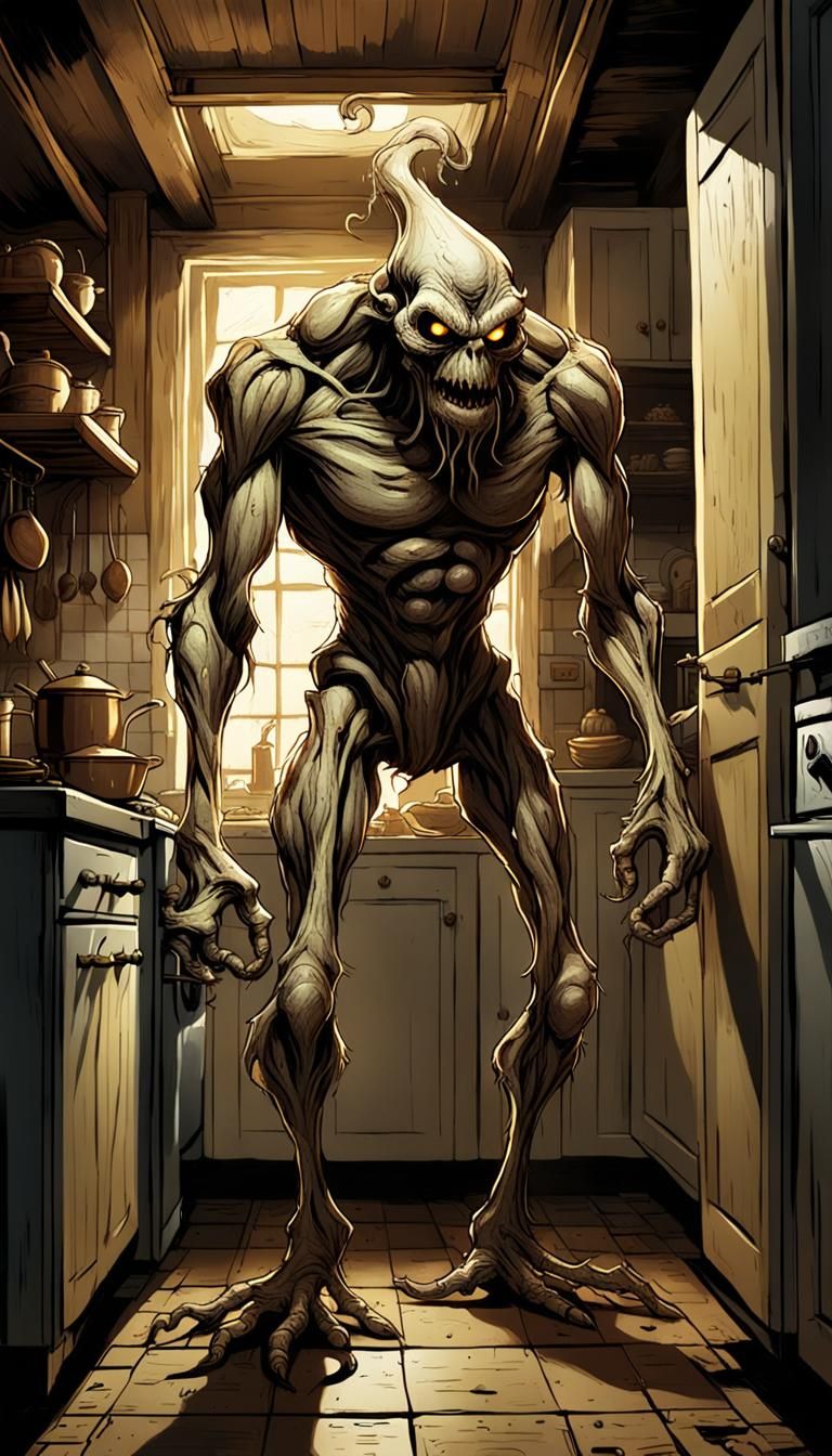 Garlic Monster in Dark Fantasy Comic Art