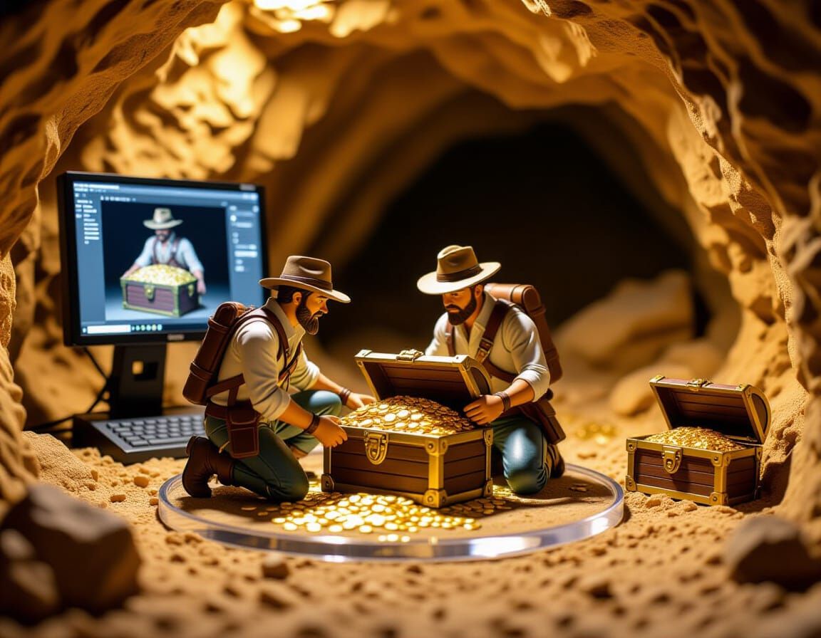 Treasure Hunters Figure with ZBrush Computer