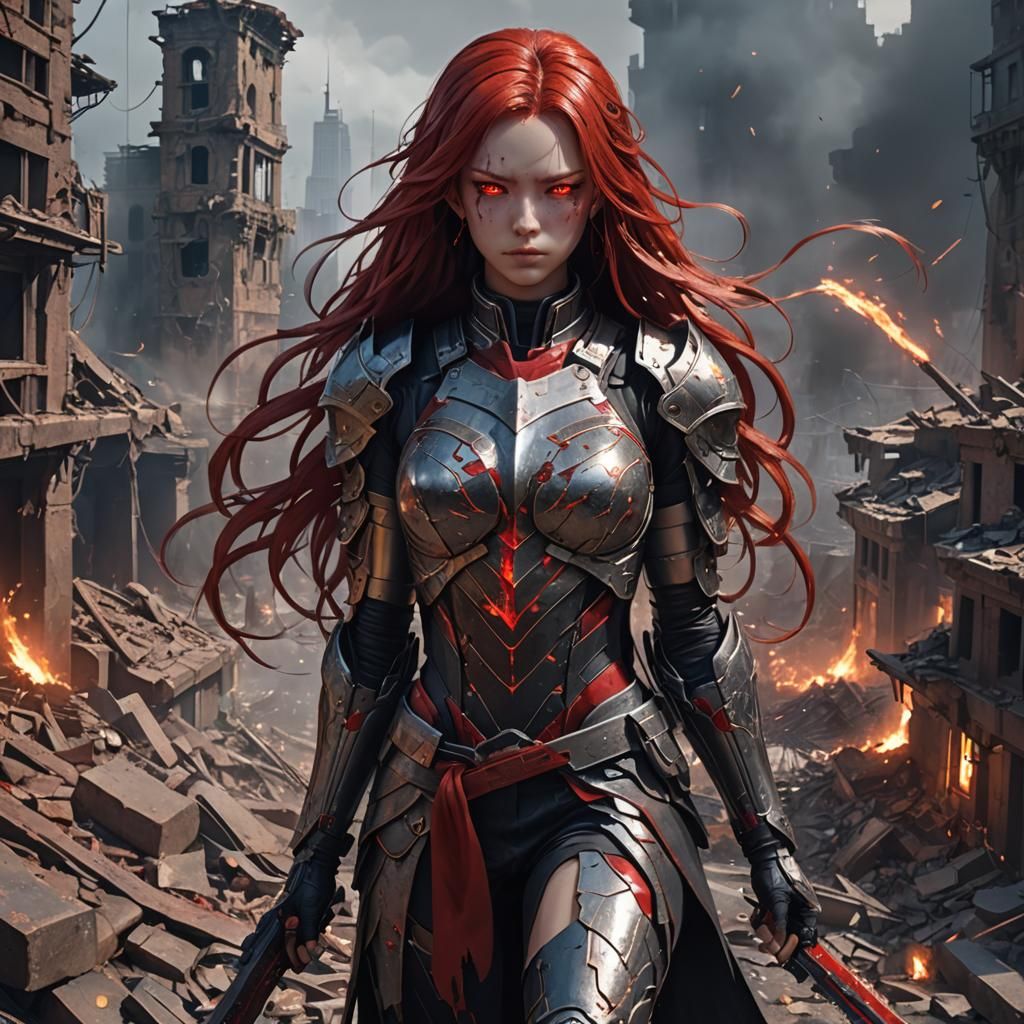 Enyo, Goddess of War, in 3D Anime Art