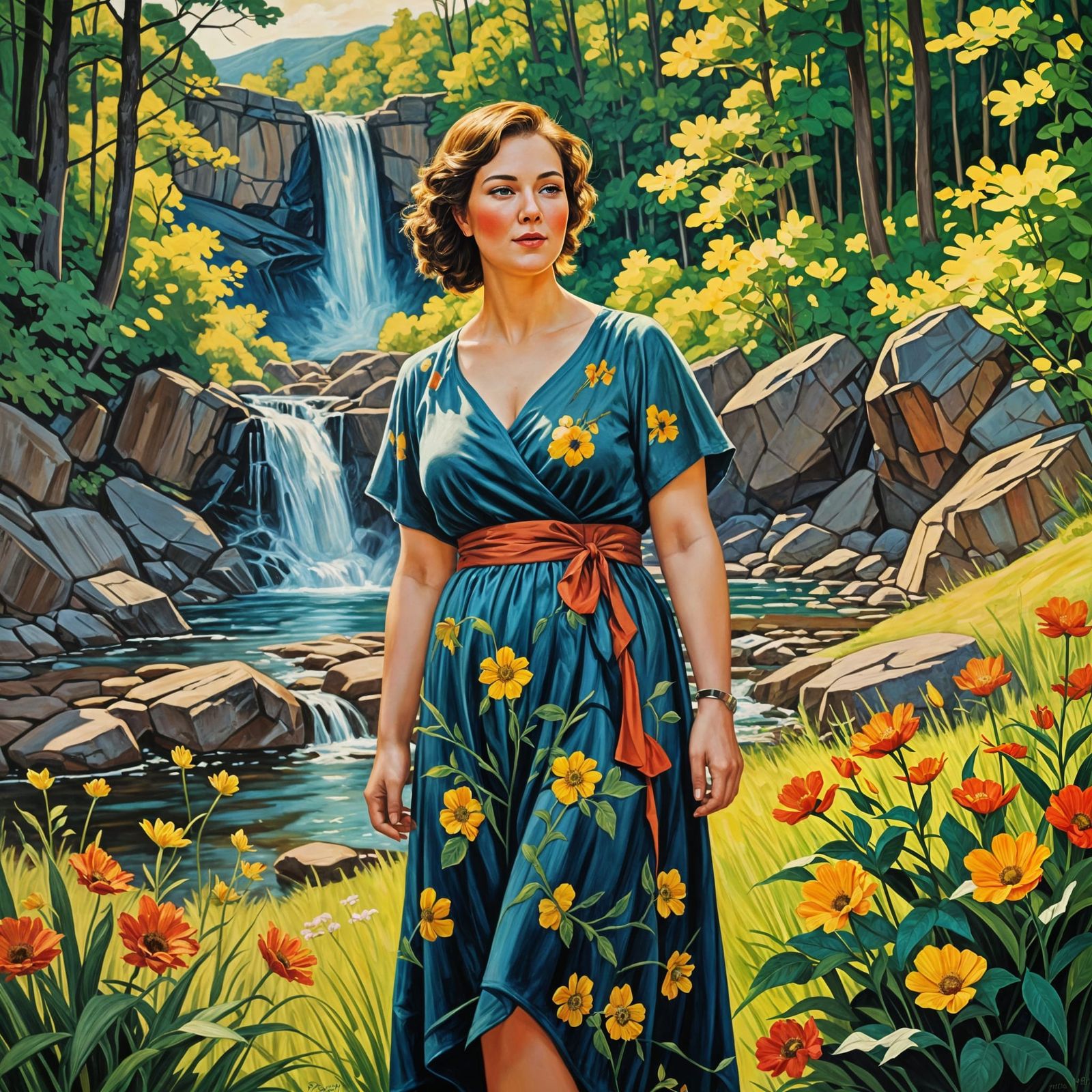 Surreal Portrait of a Chubby Southern Belle