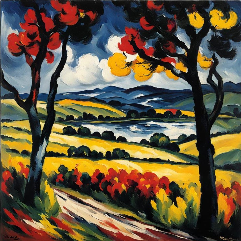Fauvist Landscape Painting