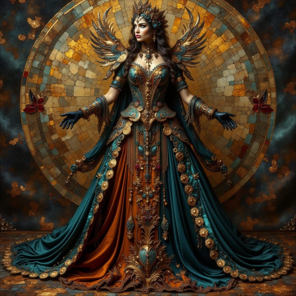 Magnificent Lady in Fantasy Costume Portrait