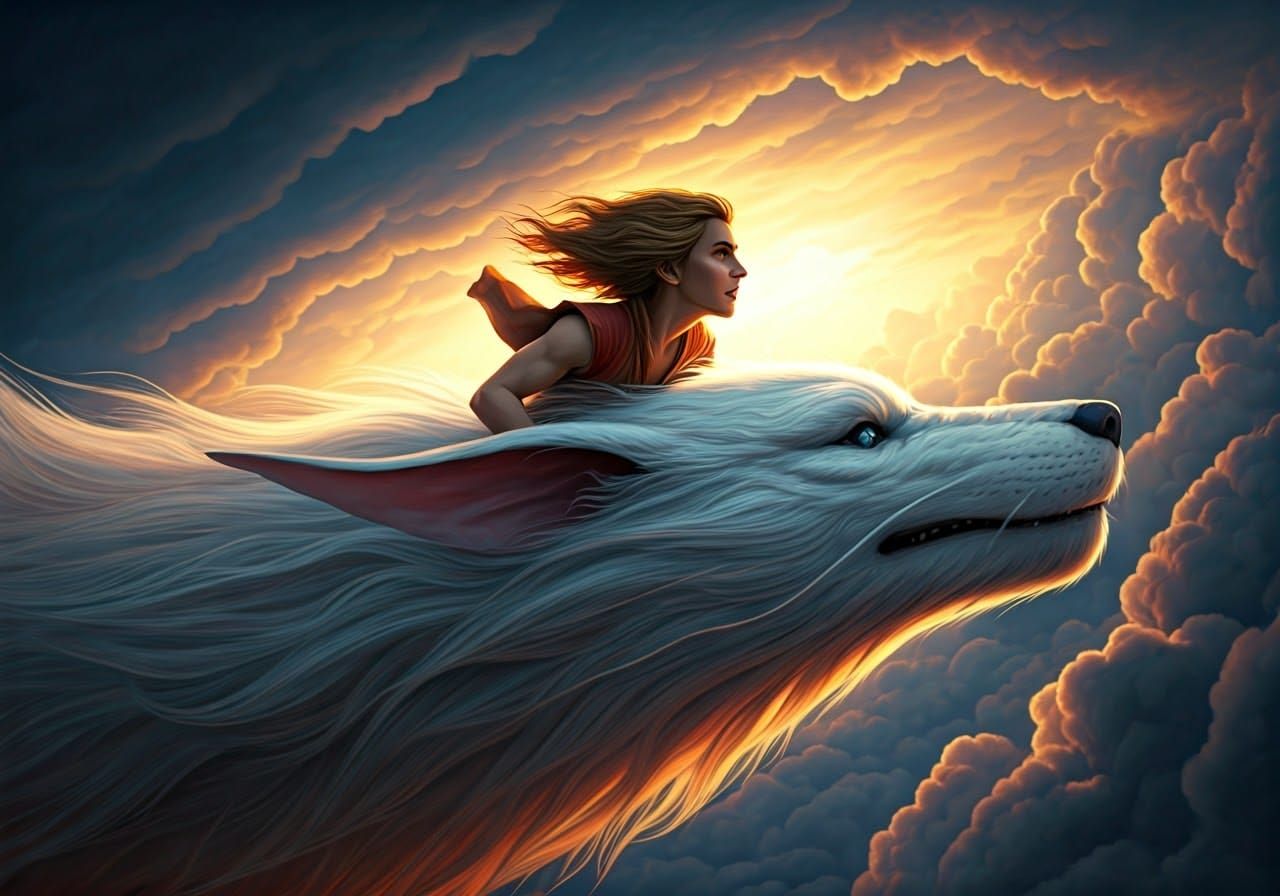 Atreyu and Falkor Soar Through Turbulent Skies