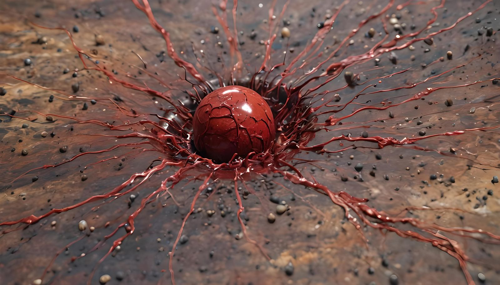 Grotesque Space Horror in Oil Painting Style