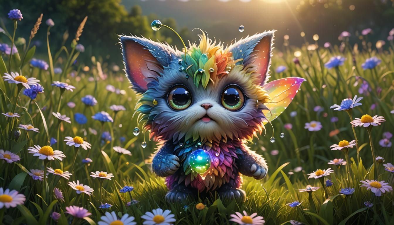 ChromaFluff - Rainbow Fluffy Fantasy Creature