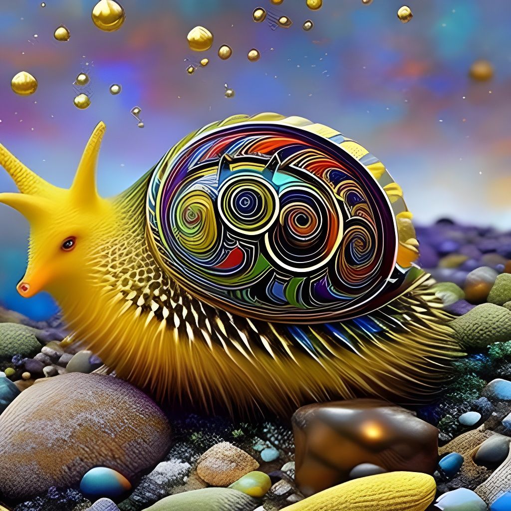 Colourful snail.