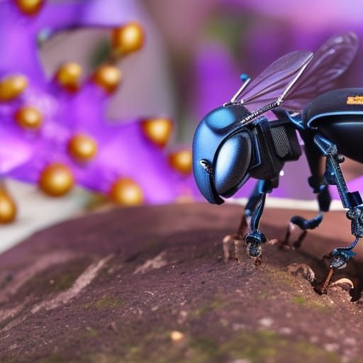 Robotic Bee with Mechanical Insect Parts