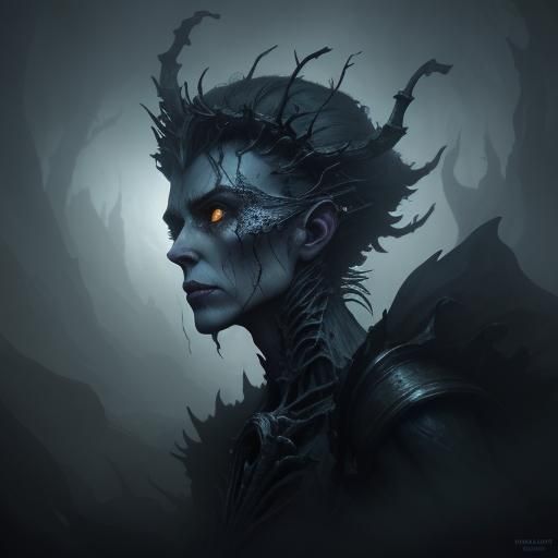 Ethereal Creature: Whispering Shade in Dark Fantasy Art