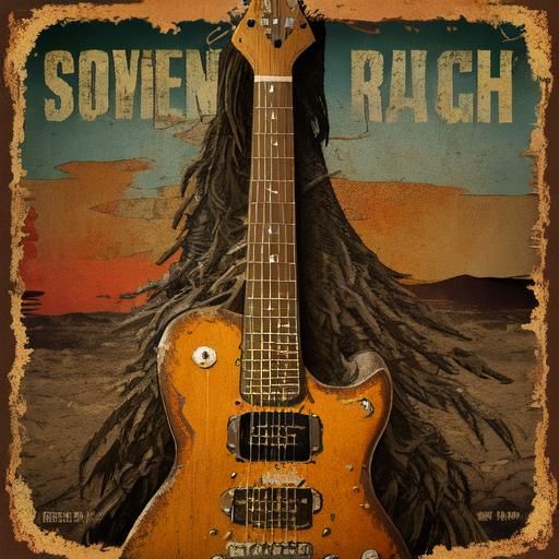 Southern Rock Album Art with Mythical Beast