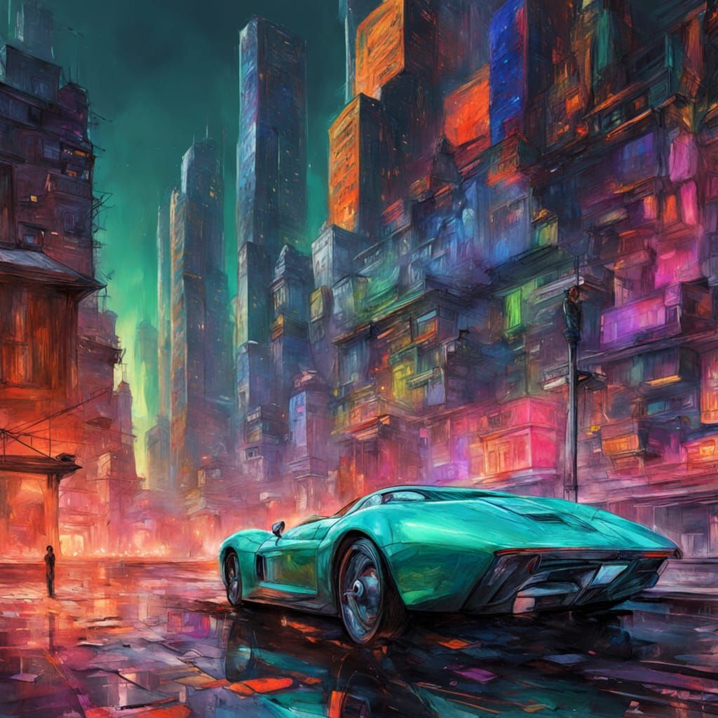 Dreamcore City Above Sleeping Giant in Beksiński Style