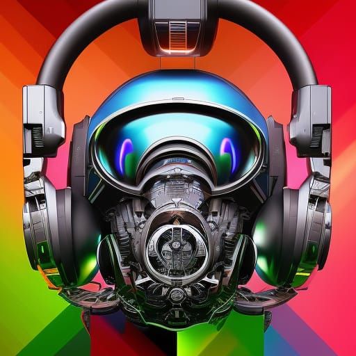 Technocore Evil-God Mind Meld in Hieroglyphic Occult Style